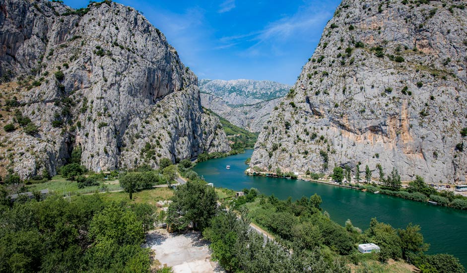 Cetina-Fluss, Omiš Kroatien