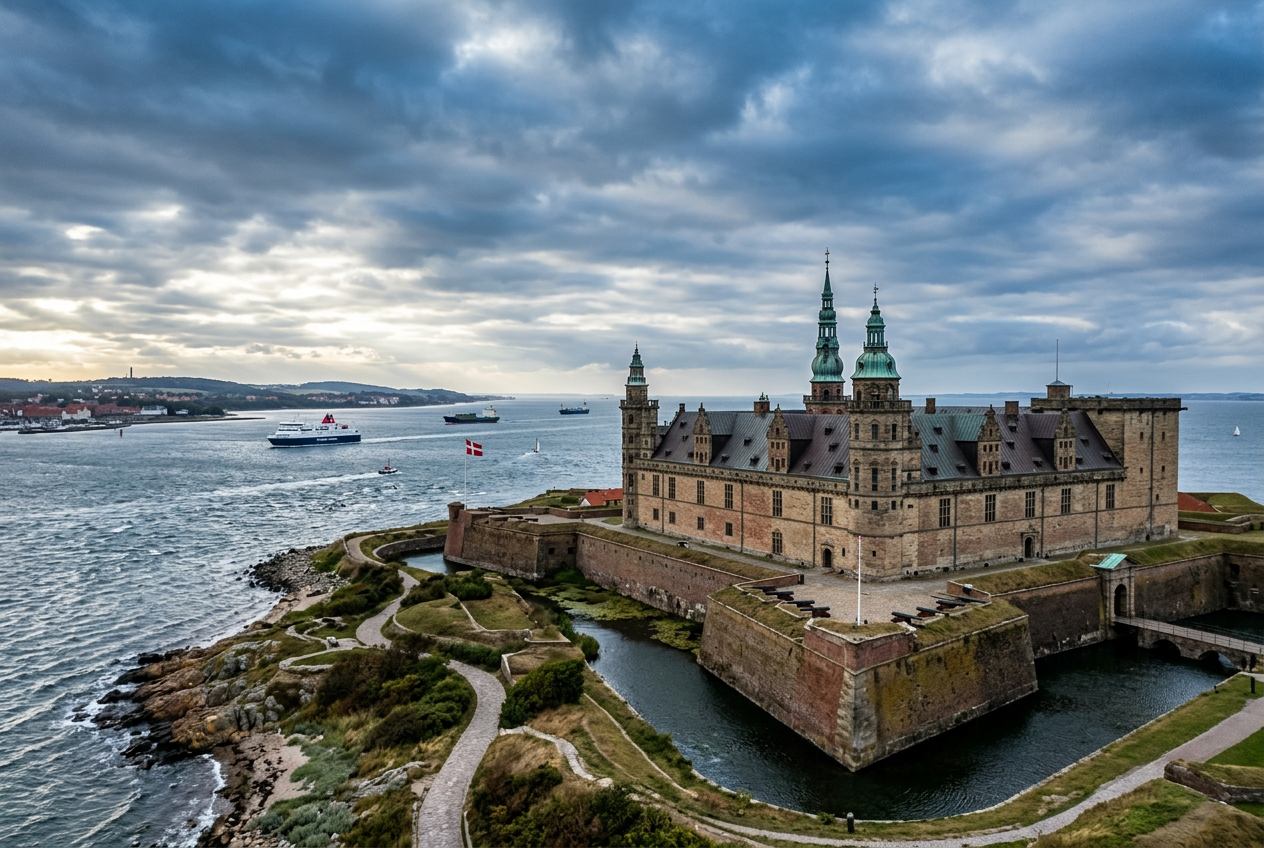 Das Schloss Kronborg in Helsingør, Dänemark