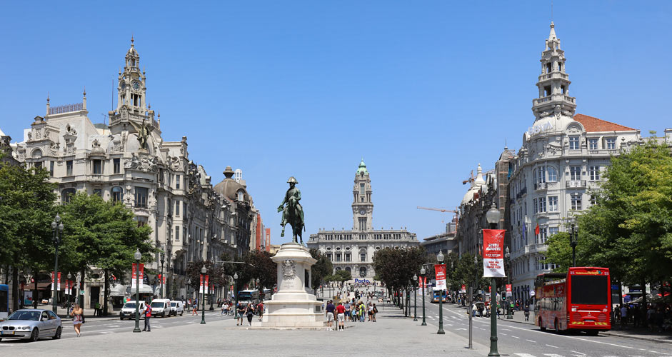 Liberdade-Platz - Porto, Portugal