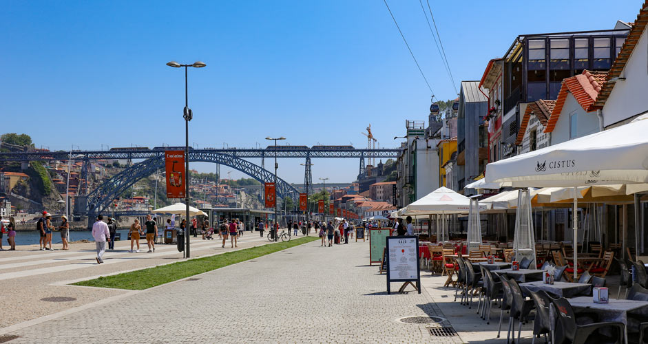 Die Promenade in Vila Nova de Gaia